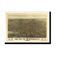 Panoramic Map - Buffalo, New York, 1880 - Bird's Eye View Print