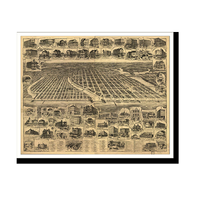 Panoramic Map - Asbury Park, New Jersey, 1897 - Bird's Eye View Print