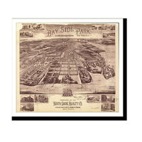 Panoramic Map - Queens, New York, 1915 - Bird's Eye View Print