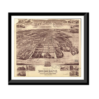 Panoramic Map - Queens, New York, 1915 - Bird's Eye View Print
