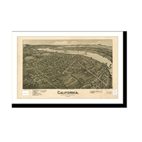 Panoramic Map - California, Pennsylvania, 1902 - Bird's Eye View Print