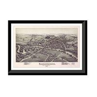 Panoramic Map - Cambridge Springs, Pennsylvania, 1895 - Bird's Eye View