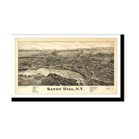 Panoramic Map - Sandy Hill, New York, 1884 - Bird's Eye View Print