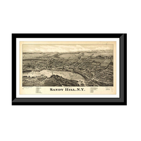 Panoramic Map - Sandy Hill, New York, 1884 - Bird's Eye View Print