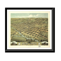 Panoramic Map - Mount Vernon, Ohio, 1870 - Bird's Eye View Print