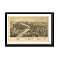 Panoramic Map - Pittston, Pennsylvania, 1892 - Bird's Eye View Print