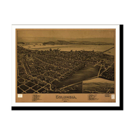 Panoramic Map - Columbia, Pennsylvania, 1894 - Bird's Eye View Print