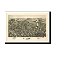 Panoramic Map - Meyersdale, Pennsylvania, 1900 - Bird's Eye View Print