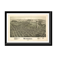 Panoramic Map - Meyersdale, Pennsylvania, 1900 - Bird's Eye View Print