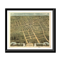 Panoramic Map - Corry, Pennsylvania, 1870 - Bird's Eye View Print