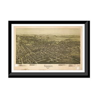 Panoramic Map - Corry, Pennsylvania, 1895 - Bird's Eye View Print