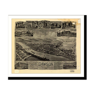 Panoramic Map - Dawson, Pennsylvania, 1902 - Bird's Eye View Print