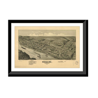 Panoramic Map - Roscoe, Pennsylvania, 1902 - Bird's Eye View Print