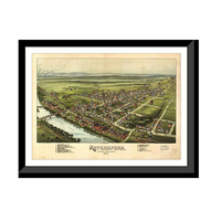 Panoramic Map - Royersford, Pennsylvania, 1893 - Bird's Eye View Print