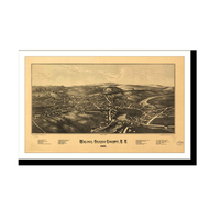 Panoramic Map - Walden, New York, 1887 - Bird's Eye View Print