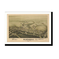 Panoramic Map - Schwenksville, Pennsylvania, 1894 - Bird's Eye View Print