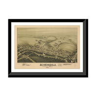 Panoramic Map - Schwenksville, Pennsylvania, 1894 - Bird's Eye View Print