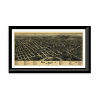 Panoramic Map - Bartlesville, Oklahoma, 1917 - Bird's Eye View Print