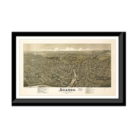 Panoramic Map - Sharon, Pennsylvania, 1901 - Bird's Eye View Print