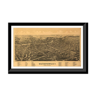 Panoramic Map - Watertown, New York, 1891 - Bird's Eye View Print