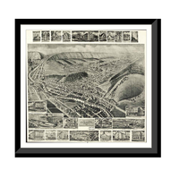 Panoramic Map - Everett, Pennsylvania, 1905 - Bird's Eye View Print