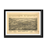 Panoramic Map - West Chazy, New York, 1899 - Bird's Eye View Print