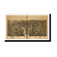 Panoramic Map - New Castle, Pennsylvania, 1896 - Bird's Eye View Print