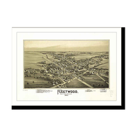 Panoramic Map - Fleetwood, Pennsylvania, 1893 - Bird's Eye View Print