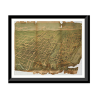 Panoramic Map - Allentown, Pennsylvania, 1879 - Bird's Eye View Print