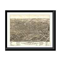 Panoramic Map - Akron 2, Ohio, 1882 - Bird's Eye View Print