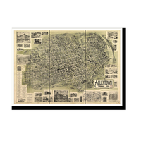 Panoramic Map - Allentown, Pennsylvania, 1901 - Bird's Eye View Print