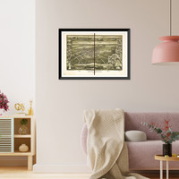 Panoramic Map - Gettysburg, Pennsylvania, 1888 - Bird's Eye View Print