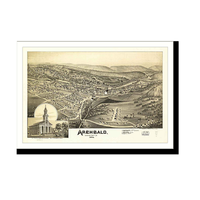 Panoramic Map - Archbald, Pennsylvania, 1892 - Bird's Eye View Print
