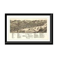 Panoramic Map - Bellaire, Ohio, 1882 - Bird's Eye View Print