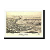 Panoramic Map - Peckville, Pennsylvania, 1892 - Bird's Eye View Print