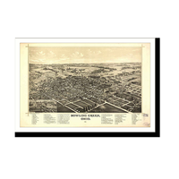 Panoramic Map - Bowling Green, Ohio, 1888 - Bird's Eye View Print