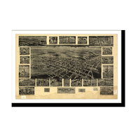 Panoramic Map - Berlin, Pennsylvania, 1905 - Bird's Eye View Print