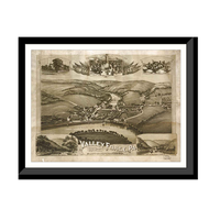Panoramic Map - Valley Forge, Pennsylvania, 1890 - Bird's Eye View Print