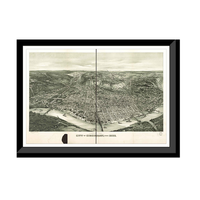 Panoramic Map - Cincinnati, Ohio, 1900 - Bird's Eye View Print