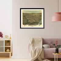 Panoramic Map - Circleville, Ohio, 1876 - Bird's Eye View Print
