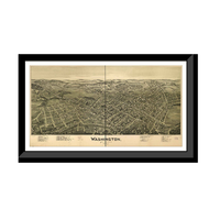 Panoramic Map - Washington, Pennsylvania, 1897 - Bird's Eye View Print
