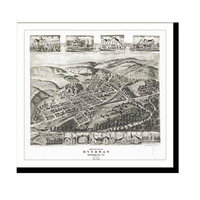 Panoramic Map - Hyndman, Pennsylvania, 1906 - Bird's Eye View Print