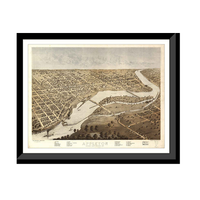 Panoramic Map - Appleton, Wisconsin, 1867 - Bird's Eye View Print