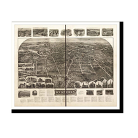Panoramic Map - Westerly, Rhode Island, 1911 - Bird's Eye View Print