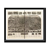 Panoramic Map - Westerly, Rhode Island, 1911 - Bird's Eye View Print
