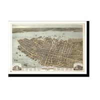Panoramic Map - Charleston, South Carolina, 1872 - Bird's Eye View Print