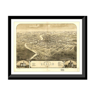 Panoramic Map - Berlin, Wisconsin, 1867 - Bird's Eye View Print