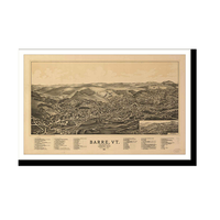 Panoramic Map - Barre, Vermont, 1891 - Bird's Eye View Print