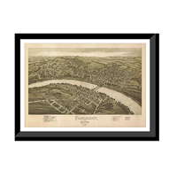 Panoramic Map - Fairmont, West Virginia, 1897 - Bird's Eye View Print