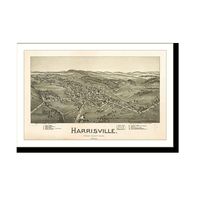 Panoramic Map - Harrisville, West Virginia, 1899 - Bird's Eye View Print